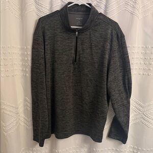 Excellent Van Heusen Air Charcoal Zip-Up Sweater - XL